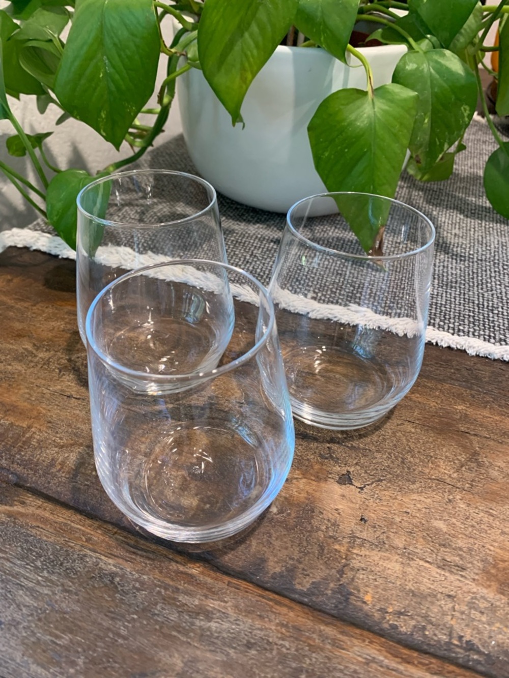 Threshold Atherton Stemless Wine Glasses - Set of 3